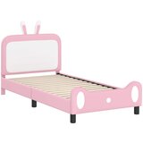 Krevet za djecu s uzglavljem Ružičasta 80 x 200 cm PU | shoptok.hr