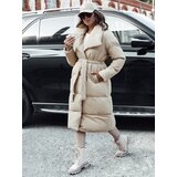 DStreet Płaszcz zimowy damski długi pikowany FAVI beżowy | shoptok.hr