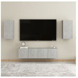  4-dijelni set TV ormarića siva boja betona od iverice | shoptok.hr
