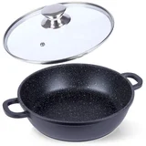 kastrol s nepřilnavým povrchem Pfluon Granit se skleněnou poklicí Grande, ⌀ 24 cm