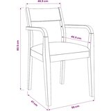  Blagovaonske stolice 2 kom. Bijela guma od punog drva | shoptok.hr