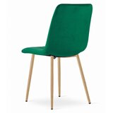 Lava stolica - tamnozeleni baršun / noge u boji drveta x 4 | shoptok.hr
