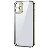 Joyroom Ultra tanek prozoren ovitek s kovinskim okvirjem za iPhone 12 Pro Max zlata, (21521922) | Shoptok.si