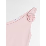 Sinsay Top na jedno rame s naborima i 3D ružom | shoptok.hr