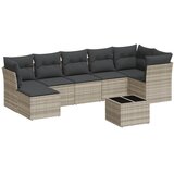  8-dijelni set vrtnih sofa od poliratana s jastucima svjetlosivi | shoptok.hr
