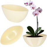 KADAX cvetlični lonec 38 cm ovalni plastični pokrov za cvetlični lonec ecru, (5000345944) | Shoptok.si