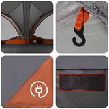  Obiteljski šator s krovom Siva i narančasta 460 x 430 x 214 cm | shoptok.hr