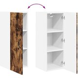  Zidni kuhinjski ormarić 2 pcs Dimljeni hrast 30 x 31 x 80 cm | shoptok.hr