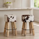  Barska stolica 2 kom. 44 x 33 x 74 cm Prava koža | shoptok.hr