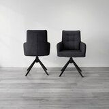 Bessagi Home Naslanjač Marietta, Črna, Vrtljiv | Shoptok.si