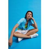 Marisse Women's Shirt L-Ko-4360 Turquoise Cene
