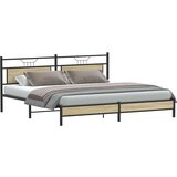 Metalni okvir kreveta bez madraca boja hrasta sonome 200x200 cm | shoptok.hr