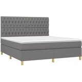  Krevet box spring s madracem LED tamnosivi 180x200 cm tkanina | shoptok.hr