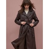 Sinsay Trench kaput od imitacije kože s remenom | shoptok.hr