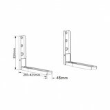 Cabletech Zidni nosač za mikrotalasnu rernu belo-sivi UCH0124-1 | Eponuda.com