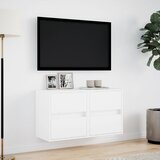  Zidni TV ormarići s LED svjetlima 2 kom bijeli 41 x 31 x 45 cm | Eponuda.com