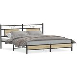 vidaXL Posteljni okvir brez vzmetnice hrast 160x200 cm inženirski les | Shoptok.si