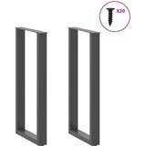 Noge za barski stol U-oblika 2 kom antracit 40 x (100-101) cm čelik | shoptok.hr