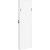  Zidni ormarić za nakit s ogledalom bijeli 30 x 8,5 x 106 cm | shoptok.hr
