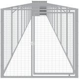  Kućica za pse s igralištem svjetlosiva 110x1221x110 cm čelična | shoptok.hr