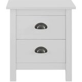  Nočna omarica Hill bela 46x35x49,5 cm trdna borovina, (20624311) | Shoptok.si