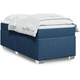  Krevet s oprugama i madracem plavi 100 x 200 cm od tkanine | shoptok.hr