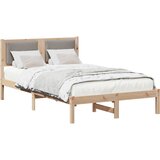  Krevetna konstrukcija s uzglavljem Sivo-smeđa 120 x 190 cm | shoptok.hr