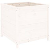 Maison Chic Vrtno cvetlično korito - Cvetlični Lonec belo 82,5x82,5x78 cm trdna borovina, (21790006) | Shoptok.si