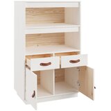  Visoka komoda bijela 67 x 40 x 108,5 cm od masivne borovine | shoptok.hr