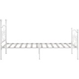  Okvir za krevet s podnicama bijeli metalni 100 x 200 cm | Eponuda.com