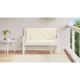  Jastuk za vrtnu klupu krem bijeli 120x(50+50)x7 cm od tkanine | Eponuda.ba