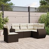 Maison Chic Seti vrtnega pohištva - Vrtna garnitura - Vrtni pohištvo set 5-delna z blazinami rjav poli ratan, (21820942) | Shoptok.si