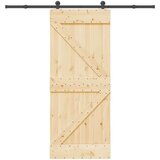 vidaXL Klizna vrata s priborom za montažu 85 x 210 cm masivna borovina | shoptok.hr