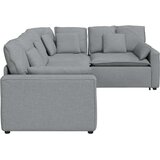  Modularna sofa s jastucima, tkanina, svijetlo siva | shoptok.hr
