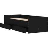  Okvir kreveta s ladicama crni 100 x 200 cm | shoptok.hr