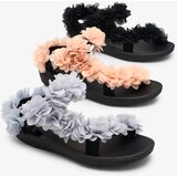 Resti Black women's sandals with flowers Alferroy | Shoptok.si