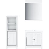  3-dijelni set kupaonskog namještaja BERG bijeli od borovine | shoptok.hr