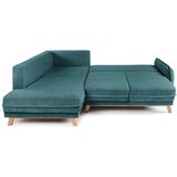 Bonami Selection Tirkizna sklopiva kutna garnitura od samta (s lijevim kutom) Tori – | shoptok.hr