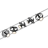 PAULMANN 94440 - Komplet 5xGU5,3/10W sajlni sistem CARDAN 230V, crna | Eponuda.com