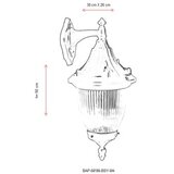 Opviq Vanjska zidna lampa BAP-68186-BSY-M4, 50 cm, IP65, E27, 40W, Crna | Eponuda.ba