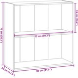 Regal za knjige boja hrasta 80x30x77 cm konstruirano drvo | shoptok.hr