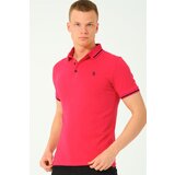 Dewberry T8586 MEN'S POLO NECK T-SHIRT-FUCHSIA-2 | Shoptok.si