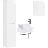  Set namještaja za kupaonicu 3 kom. Bijela visokog sjaja | shoptok.hr
