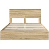 Krevet s od storage Sonoma hrast 140 x 200 cm Konstruirano drvo | shoptok.hr