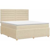  Boxspring krevet s madracem Krem 140 x 190 cm Tkanina | shoptok.hr
