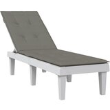 vidaXL Blazina za ležalnik melanž temno siva (75+105)x50x3 cm blago | Shoptok.si