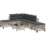  3-dijelni set kutne vrtnih sofa s jastucima od poliratana | shoptok.hr