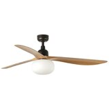 Faro 34360WT-11L - plafonski ventilator OUTWOOD L 1xE27/15W braon/crna, prečnik 150 cm WT IP44 + daljinski upravljač | Eponuda.com