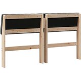 vidaXL Tapecirano vzglavje Temno siva 140 cm Masivno borovo les | Shoptok.si