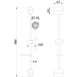 STIL set za tuš klizni držač s tušem i crijevom 150 cm | shoptok.hr
